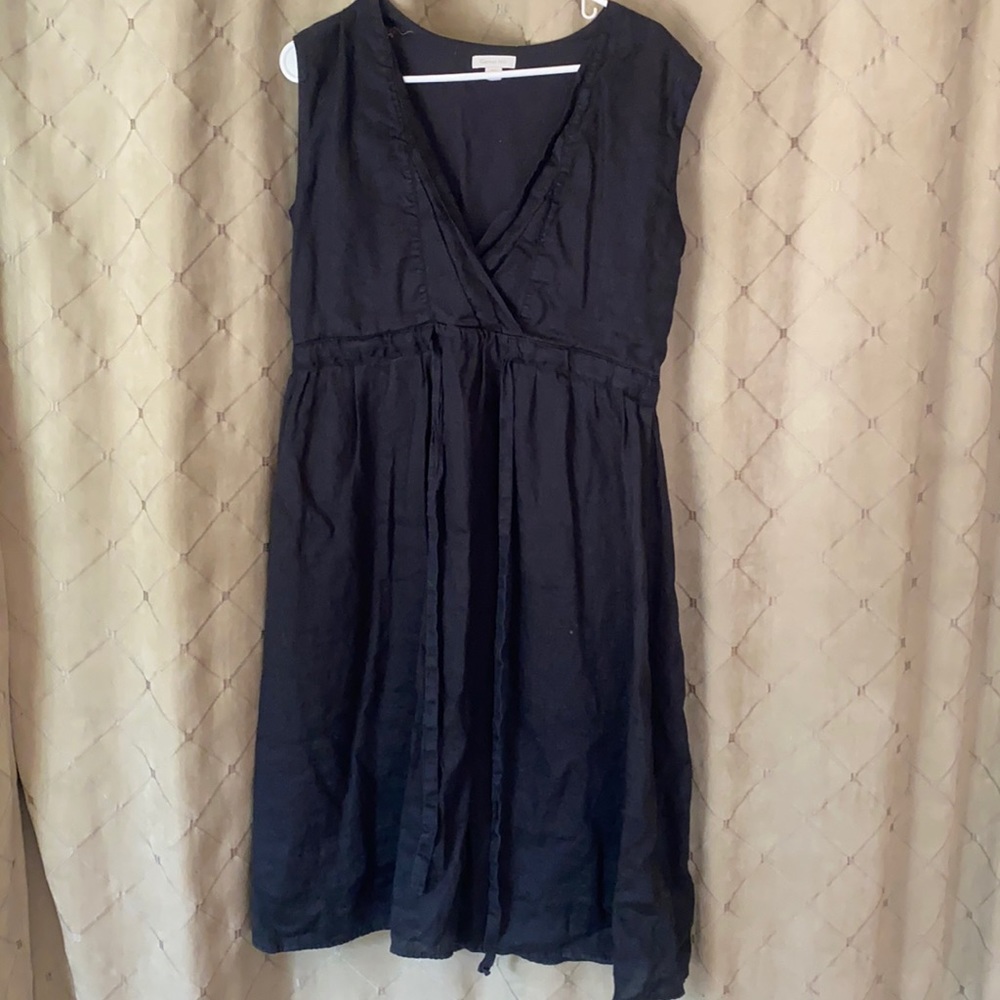 Black linen garnet hill dress